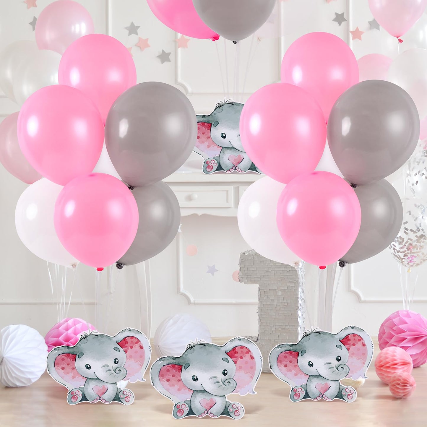 4 Sets Balloon Stand Kit for Table Bear Baby Shower Tables Centerpieces with Balloon Boy Baby Shower Decorations for Bear Theme Gender Reveal Birthday Party Table Decorations Supplies (Brown Bear, 4)