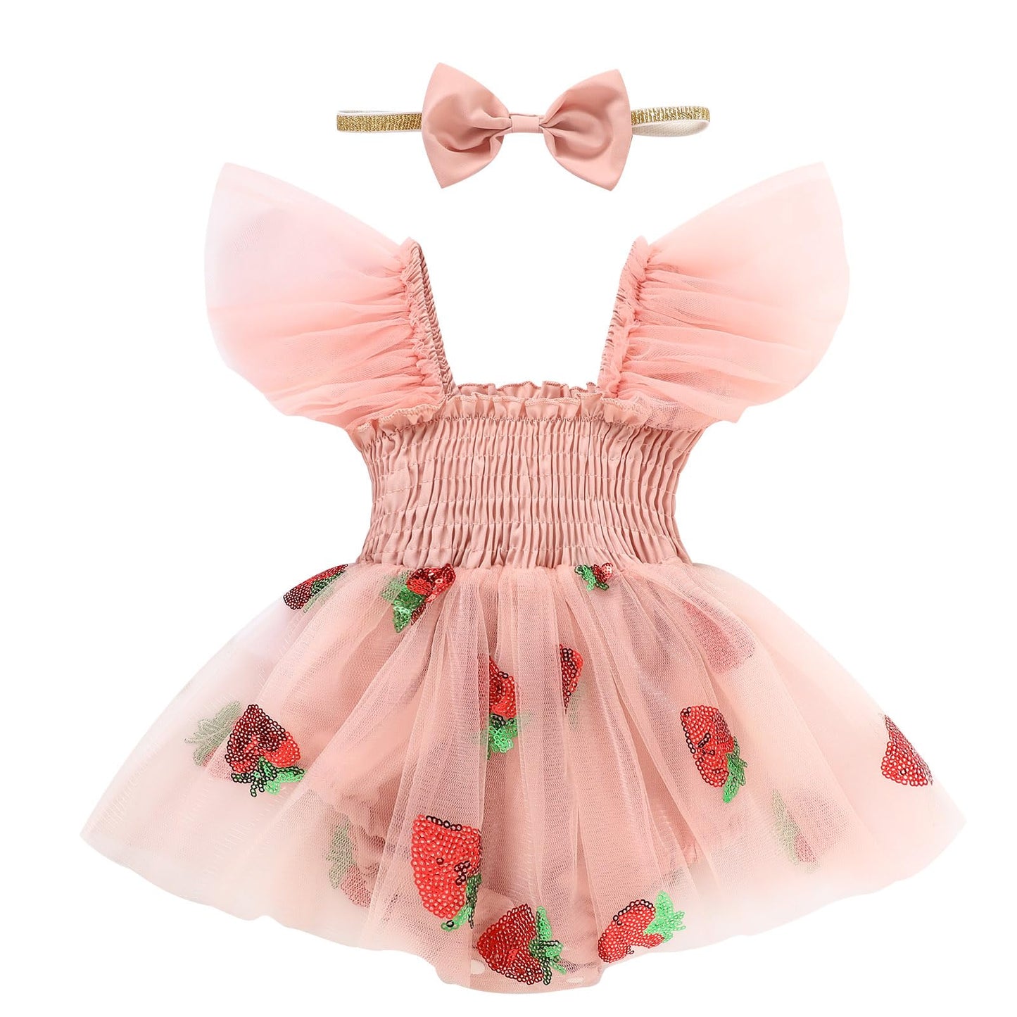 Baby Girl Clothes Infant Tulle Romper Ruffe Sleeveless Bodysuit Baby Girl Outfits Infant Girl Dress 0-18M