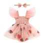 Baby Girl Clothes Infant Tulle Romper Ruffe Sleeveless Bodysuit Baby Girl Outfits Infant Girl Dress 0-18M