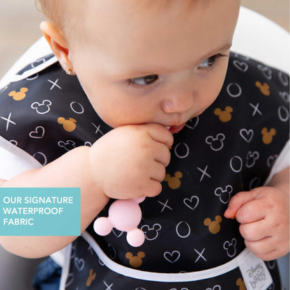 Bumkins Disney Bibs for Girl or Boy, SuperBib Baby and Toddler 6-24 Months, Essential Must Have for Eating, Feeding, Baby Led Weaning, Mess Saving Waterproof Soft Fabric, 3-pk Pooh Bear and Friends