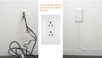 Sleek Socket Original & Patented Ultra-Thin Outlet Concealer with Cord Concealer Kit, Flat Extension Cord with Multi Outlets Power Strip, Ideal for Home Improvement, Hide Bulky and Messy Cords