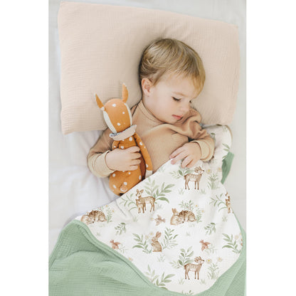 Konssy Muslin Baby Blankets for Girls Boys, 100% Cotton Crib Blanket for Infant Toddler, Super Soft and Lightweight Nursery Swaddling Wrap 40"x36" (Floral)