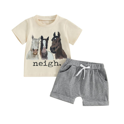 fhutpw Baby Toddler Boy Clothes Summer Outfits 6 12 18 24 Months Patchwork Short Sleeve T Shirt & Shorts Sets with Pockets
