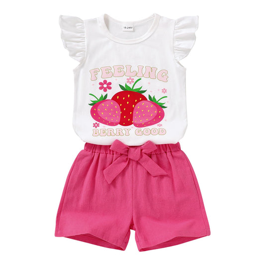 YOUNGER TREE Toddler Baby Girls Clothes Sunflower T-shirt + Bowknot Shorts with Cute Summer Girl Clothes Set