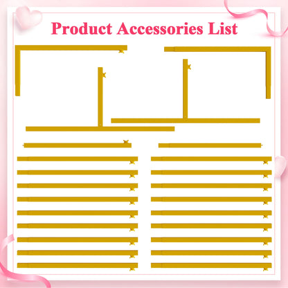 Wokceer Wedding Arch Backdrop Stand Square 6.6FTx6.6FT Gold Metal Balloon Arch Stand Garden Arbor Backdrop Frame for Wedding Birthday Party Baby Shower Photo Booth Background Decoration