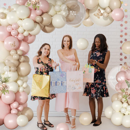 Dusty Pink Balloon Arch Kit 126 Pcs Pink and Sand White Balloon Arch Garland Kit Include Dusty Pink Sand White Balloons for Wedding Birthday Baby Shower Gender Reveal Decorations