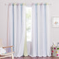NICETOWN Nursery Curtains for Kids, Farmhouse Blackout Curtain Panels for Bedroom, Double Layer Star Hollow-Out Grommet Aesthetic Living Room Toddler Window Curtains, 2 Pcs, W52 x L84, Biscotti Beige