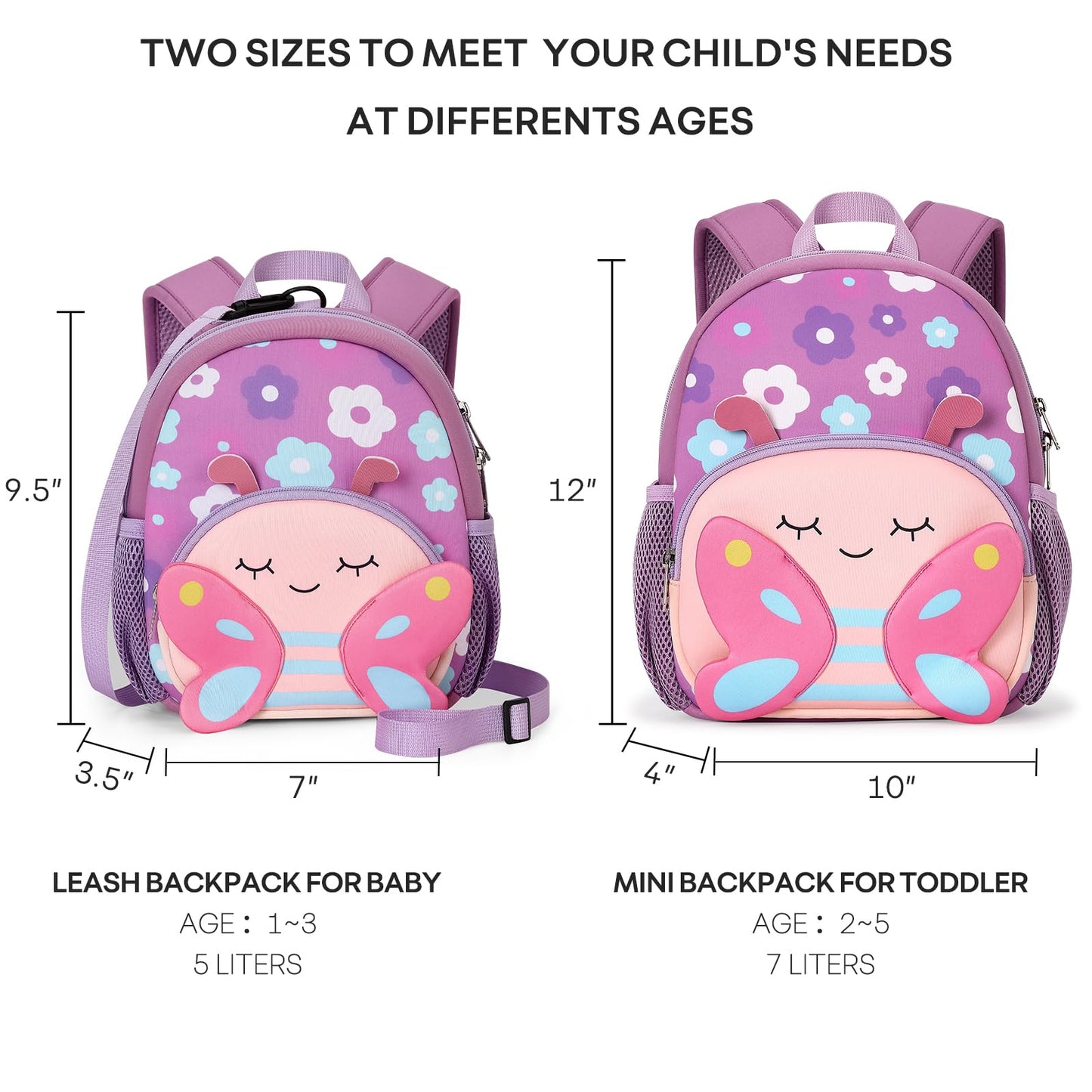 mibasies Toddler Backpacks for Girls 2-4: Baby Preschool Backpack - Kids Unicorn Backpack for Boys Girls - 12inch Mini School Bag