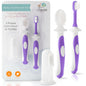 Cherish Baby Care Baby Toothbrush & Toddler Toothbrush Set (0-2 Years) - BPA-Free & Safety-Tested, 2023 Award Winner, Food-Grade Silicone (Teal)