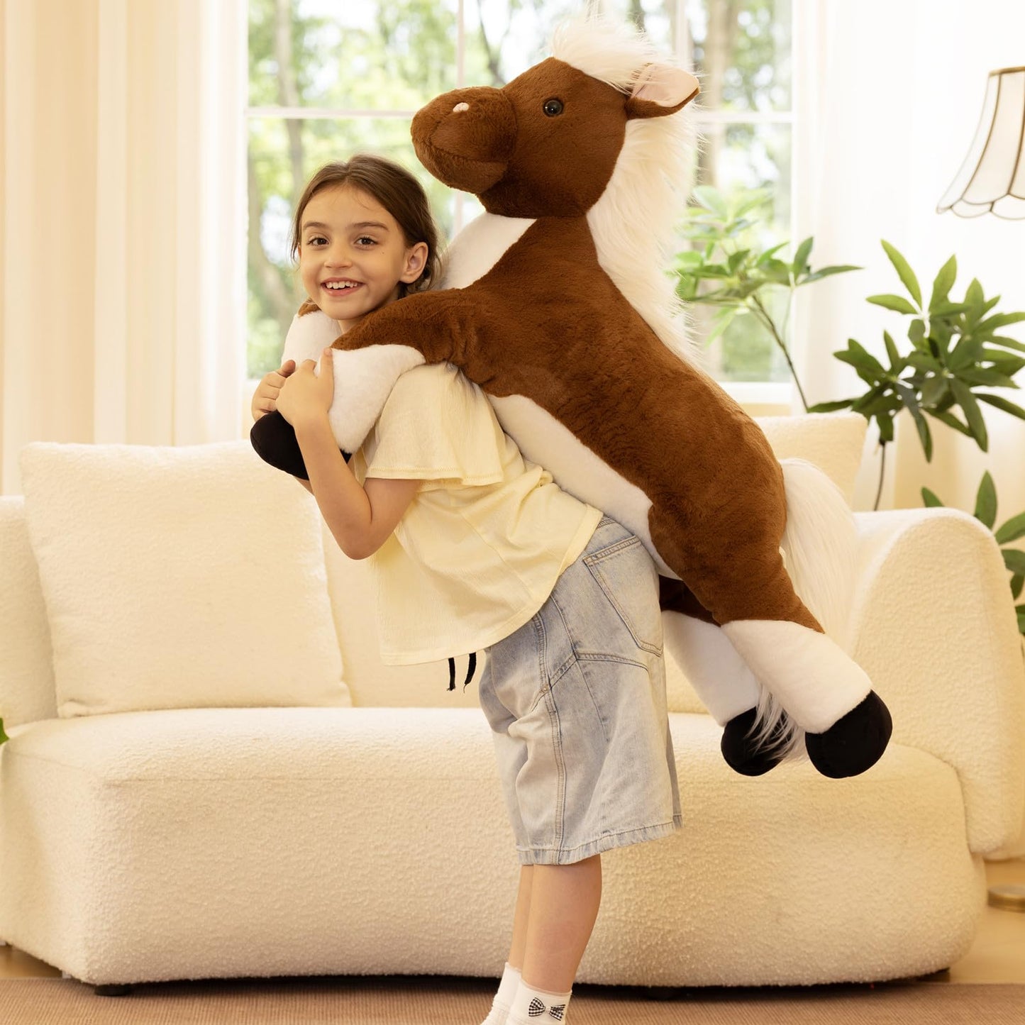 Tezituor 51 inch Giant Alligator Stuffed Animal, 4ft Large Stuffed Crocodile Plush Toy, Hugging Soft Alligator Plush Pillow for Girls Boys