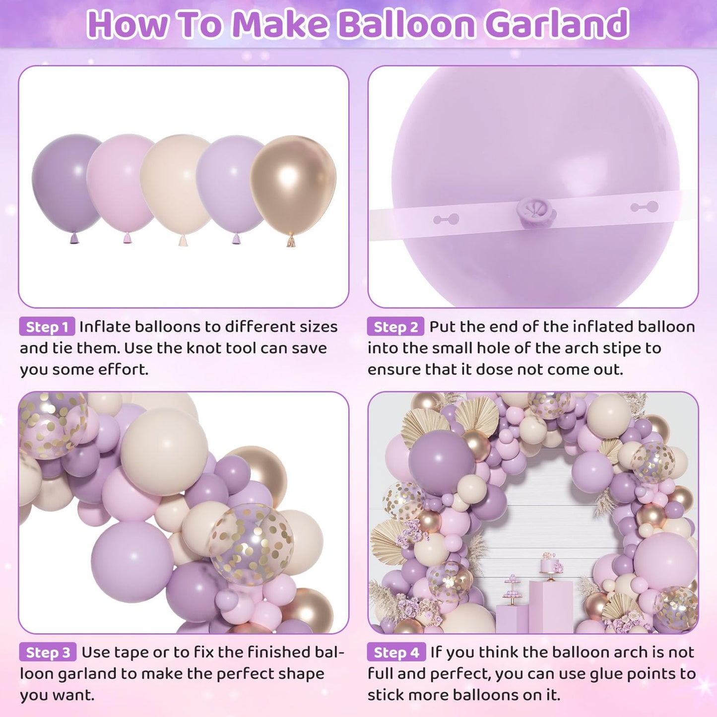 Ouddy Party Dusty Pink Balloons Arch Garland Kit, Different Sizes 18 12 10 5 Inch Boho Pink White Sand Latex Metallic Confetti Balloon for Girl Baby Shower Mothers Day Birthday Party Decorations