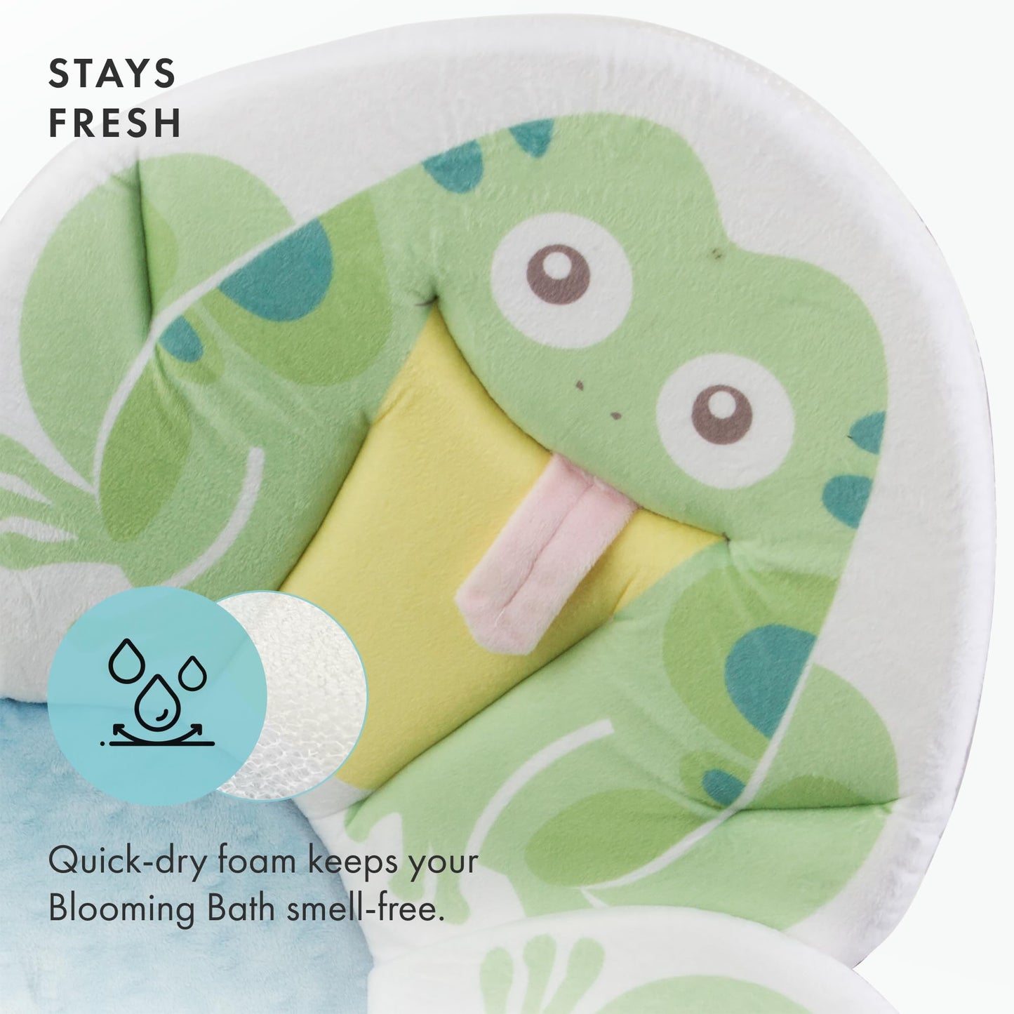 Blooming Bath Baby Bath Seat - Baby Tubs for Newborn Infants to Toddler 0 to 6 Months and Up - Baby Essentials Must Haves - The Original Washer-Safe Flower Seat (Lotus, Gray/White/Yellow)
