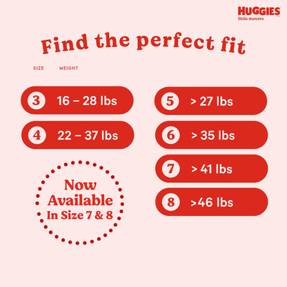 Huggies Size 6 Diapers, Little Movers Baby Diapers, Size 6 (35+ lbs), 108 Count, Packaging May Vary