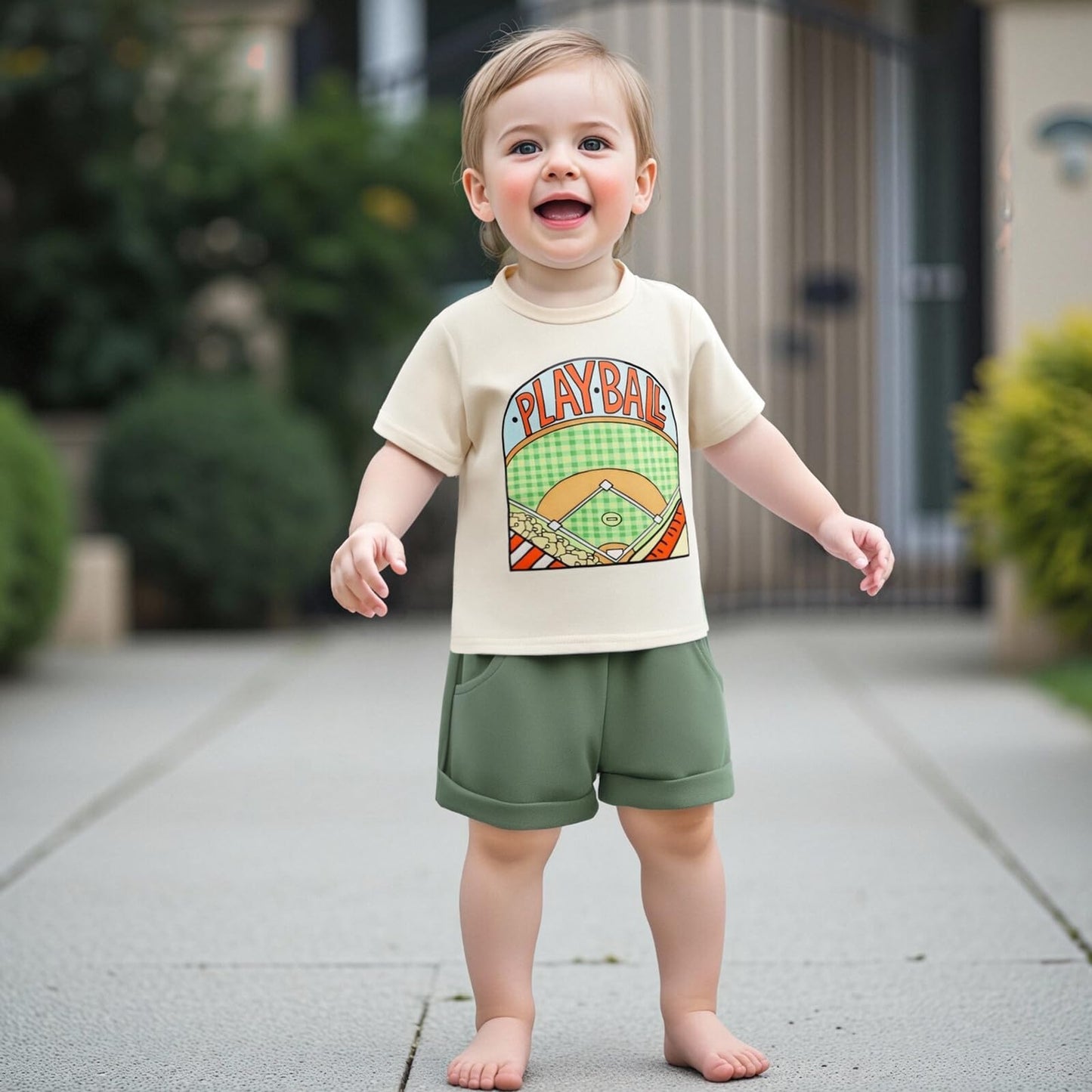 Kupretty Baby Boy Clothes Toddler Summer Outfit Short Sleeve T-Shirt Tee Tops Joggers Casual Shorts 2Pcs Clothing Set