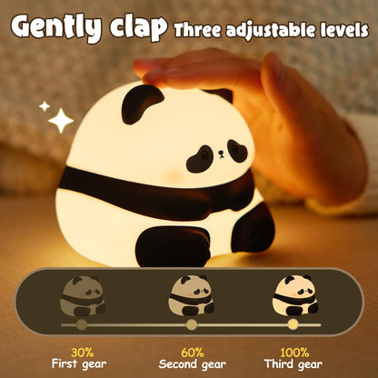 Night Light,LED Silicone Material, 3 Levels of Warm Light, Cute Animal Night Lamp for Kid's Room Decor and Breastfeeding Nursery, Squishy Novelty Bedside Lamp for Boys Girls Baby Children