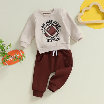 Toddler Baby Boy Sweatshirt Outfit Mamas Little Man Long Sleeve Shirt Jogger Pants Fall Outfits Winter Clothes Set