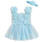 Mubineo Baby Girl Summer Clothes Lace Romper Skirt Dress Princess Outfits Sleeveless Flower Newborn Outfit