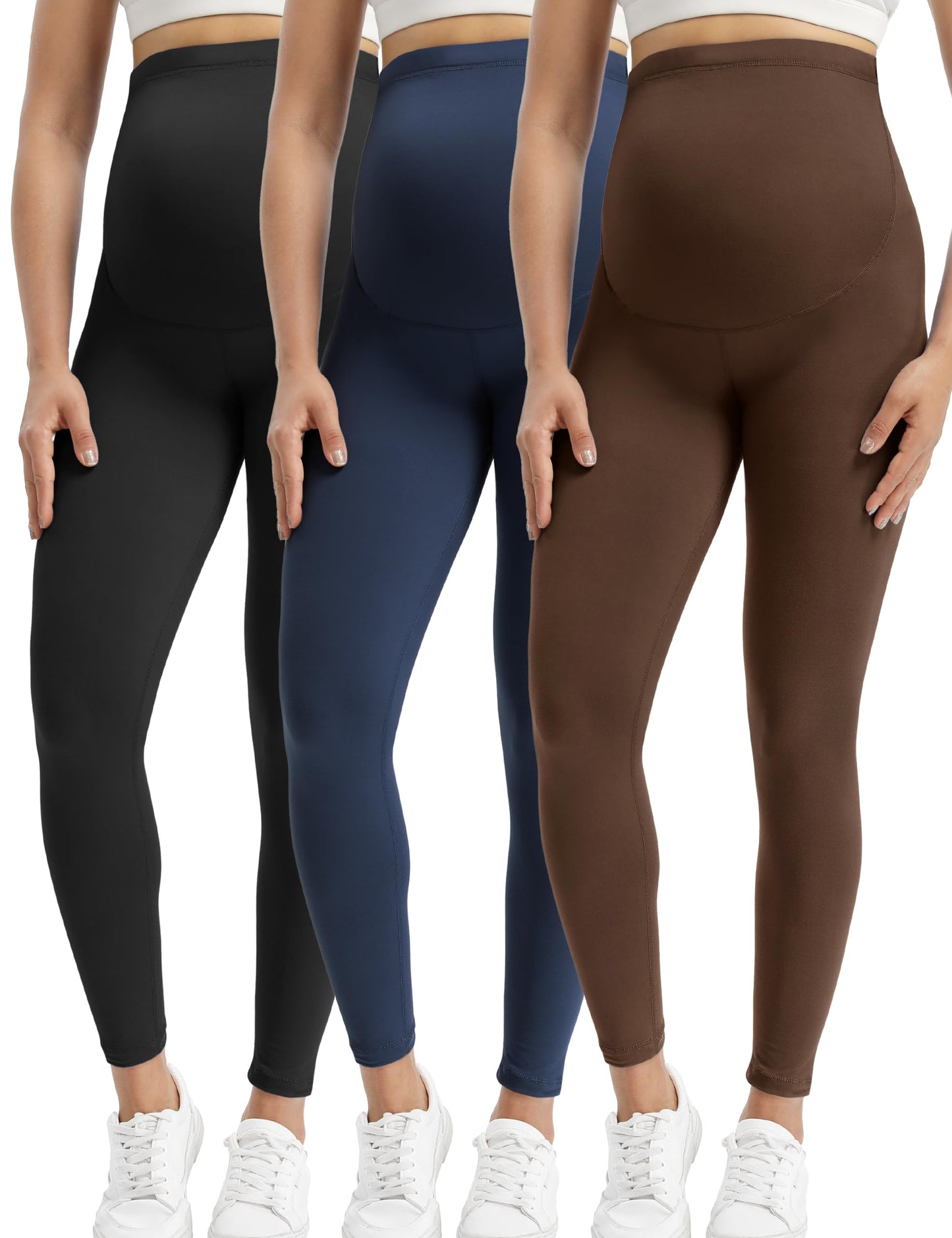 Buttergene Women's Maternity Leggings over the Belly Pregnancy Active Wear Workout Yoga Tights Pants