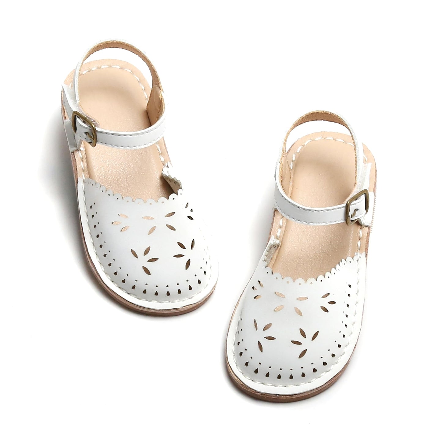 Girls Sandals 3-12 Years | Dressy & Play Shoes | Leather-Like for Outdoor School