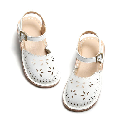Girls Sandals 3-12 Years | Dressy & Play Shoes | Leather-Like for Outdoor School
