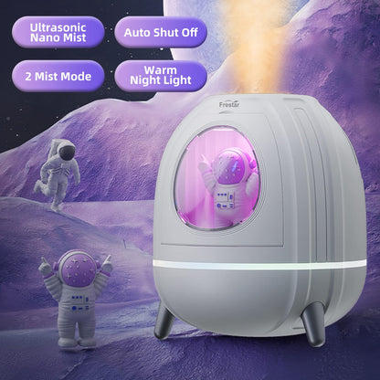 Mini USB Humidifier 220ml with LED Night Light, Small Cute Humidifier Bulit in Adorable Doll for Kids, Plant, Bedroom, Office, Desk, Babies Room, No Battery(Green-Huhu)