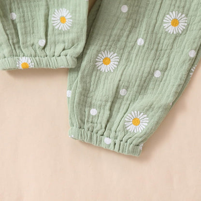 Mubineo Baby Girl Clothes Outfits Cute Flower Romper Daisy Pant Fall Winter Newborn Outfit Sets