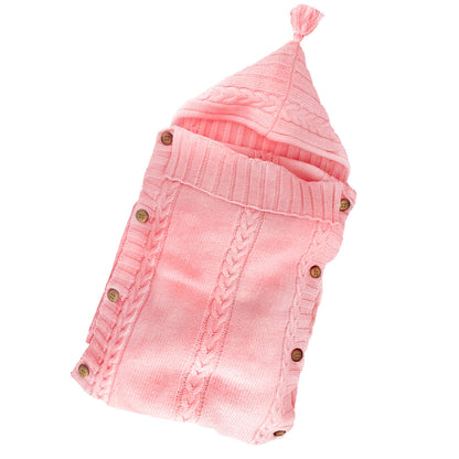 XMWEALTHY Newborn Baby Wrap Swaddle Blanket Knit Sleeping Bag Receiving Blankets Stroller Wrap for Baby(Dark Gray) (0-6 Month)