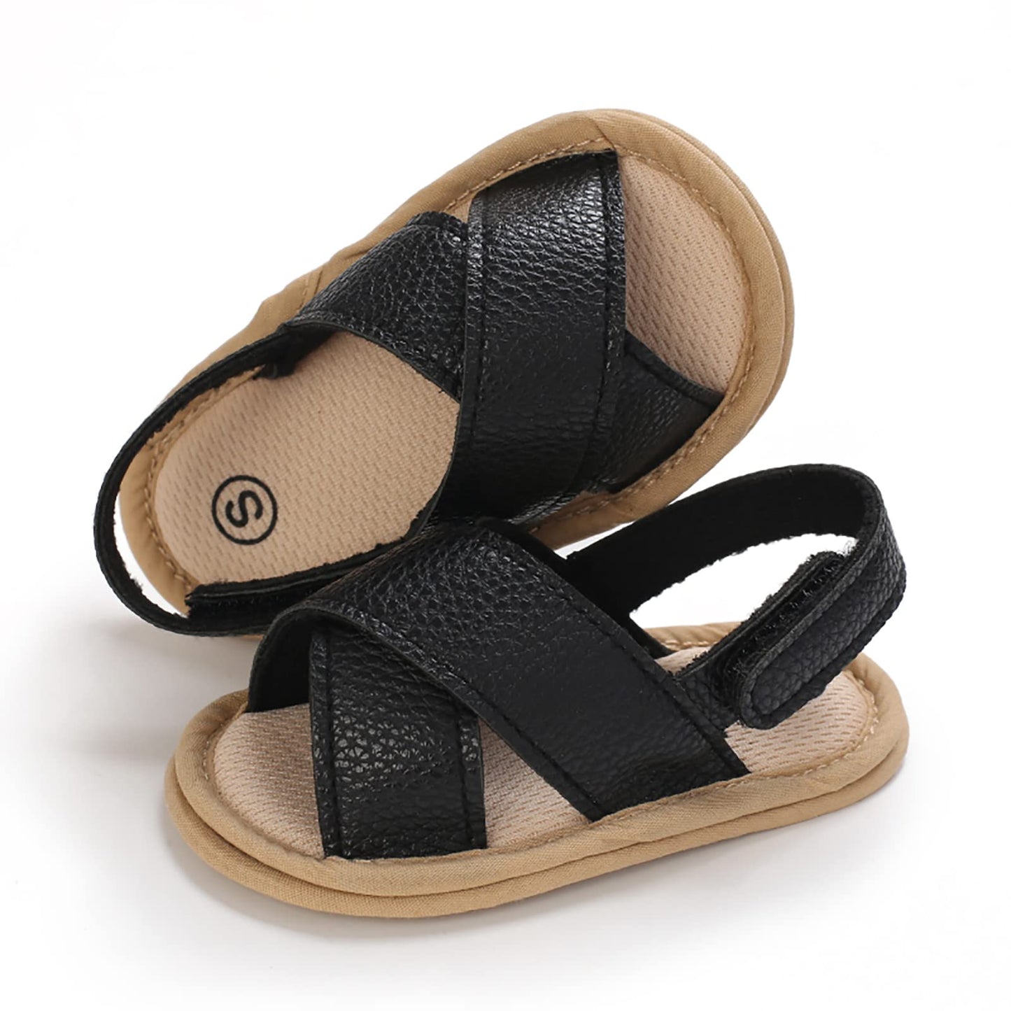 SOFMUO Baby Girls Sandals Premium Soft Sole Infant Indoor Flat Newborn Slippers Lightweight Comfort Toddler Summer Princess Dress Shoes