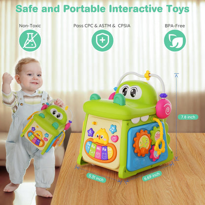 Toys for 1 Year Old Girl Gifts, First Birthday Gifts for Girls Boys, 8-in-1 Multi-Functional Learning Montessori Toddler toys with Learning and Playing, Educational Musical Baby toys 6-12 12-18 Months