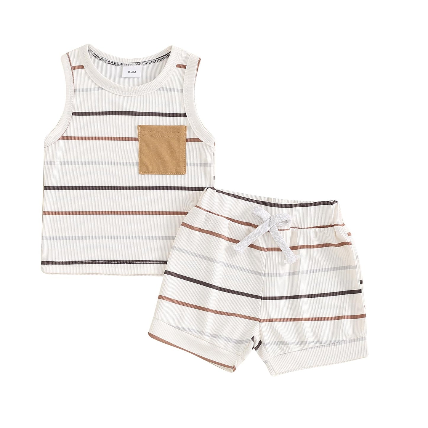 Baby Boy Summer Clothes Striped Tank Tops Camisoles and Shorts Newborn Boys Spring Summer Outfit
