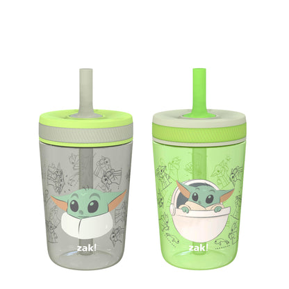 Zak Designs Disney Princess Kelso Toddler Cups For Travel or Home, 15oz 2-Pack Plastic Sippy Cups, Leak-Proof For Kids (Ariel, Aurora, Belle, Cinderella, Jasmine, Mulan, Rapunzel, Tiana)
