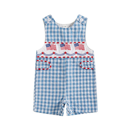 YINGISFITM Newborn Baby Boy Clothes Sailboat Overalls Sleeveless Jumpsuit Infant Bodysuit Toddler Outfits