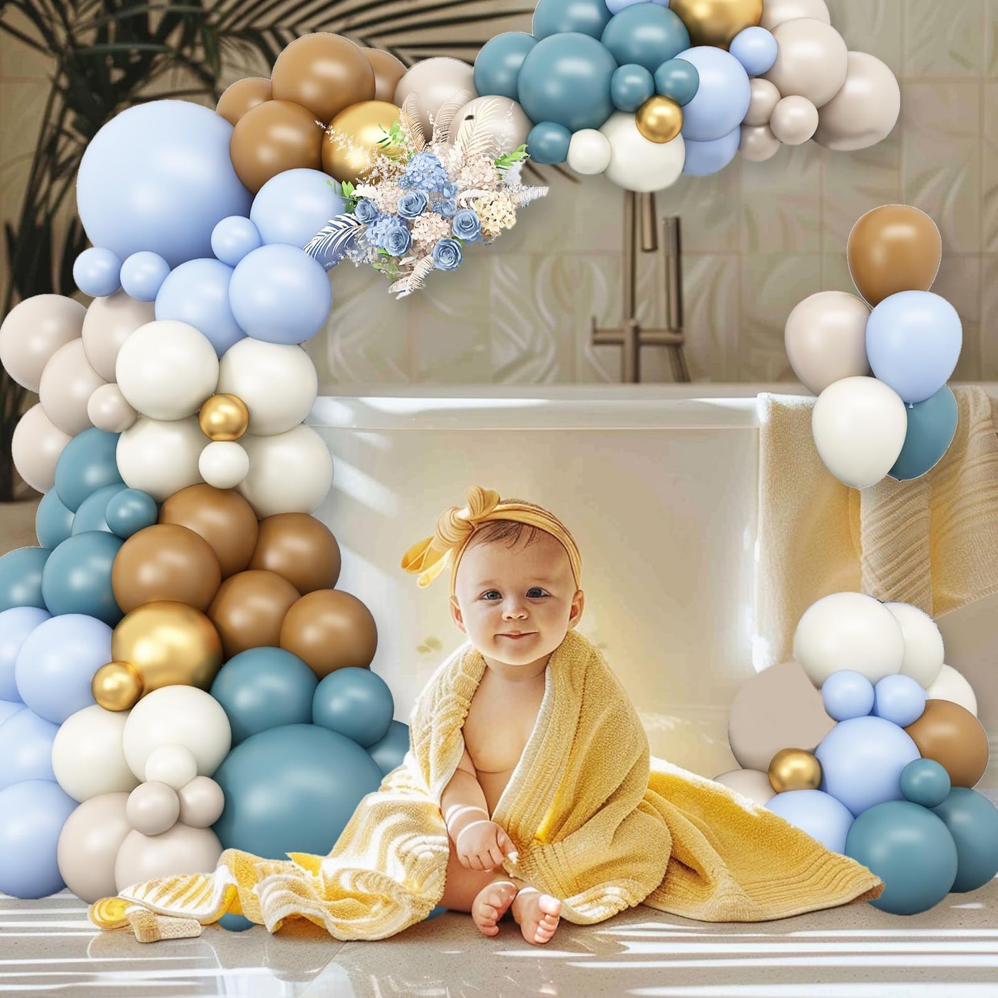 Ivory White Balloon Arch Kit,Boho Balloon Garland with Pastel Orange Cream Beige Champagne Gold White Sand Balloons for Neutral Baby Shower Wedding Boho Bridal Party Decorations