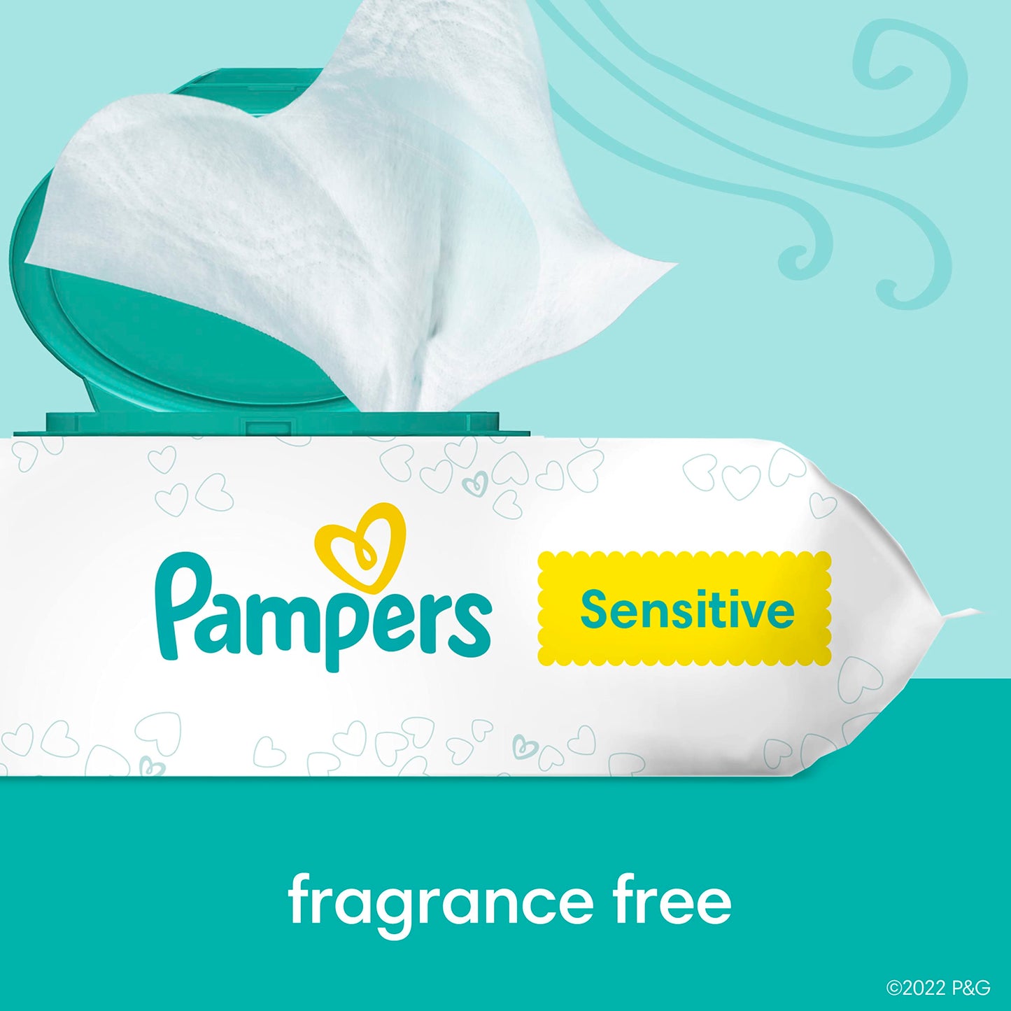 Pampers Baby Wipes Sensitive Perfume Free 7X Refill Packs (Tub Not Included) 448 Count