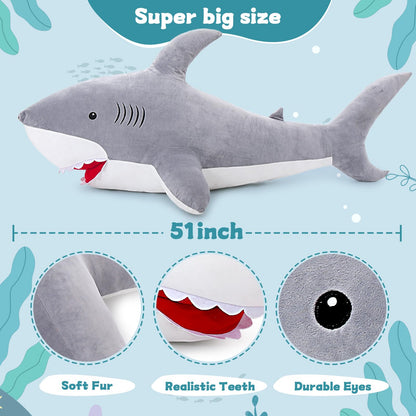 MorisMos Giant Alligator Stuffed Animal, 67inch Soft Large Alligator Plush Toy, Big Stuffed Crocodile Gifts for Kids Boys Girls