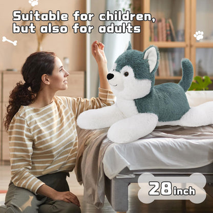 MaoGoLan 52“ Giant Stuffed Puppy Dog Animal,Ultra Soft Large Plush Soft Plush Dog Body Pillow Toy for Girls,Kids,Puppy Lover