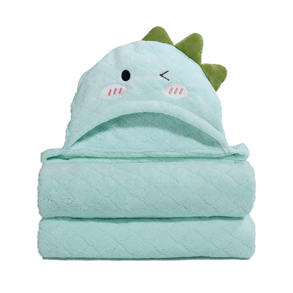 Hooded Baby Towels Boy for 0-6 Years, 50"x 32" Extra Large Toddler Bath Towels with Hood for Boys & Girls, 2-Pack Absorbent Thick Soft Gift for Kids Yellow Lion & Orange Monkey