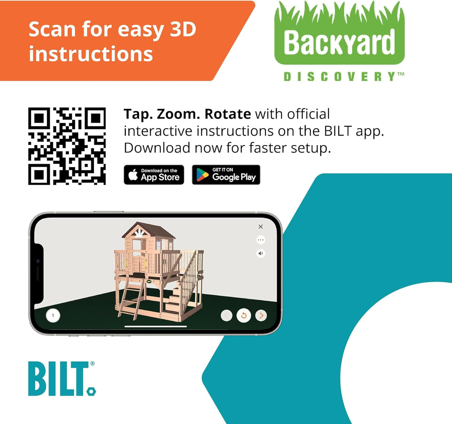 Backyard Discovery Scenic Heights Elevated Cedar Wooden Kids Playhouse with Play Kitchen, Wrap-Around Deck, Toy Storage Bench, Saloon-Style Doors, Ladder, Stairs, and Growth Chart for Outdoor Play