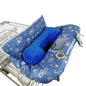 Shopping Cart Cover for Baby/Toddler 2-in-1 High Chair Cover, Easy Attach & Remove, with Cellphone Holder, Pink Strip Star