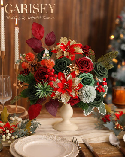 Artificial Flowers Combo for DIY Wedding Bouquets Combo Centerpieces Arrangements Party Bridal Baby Shower Home Decorations-Blush Pink