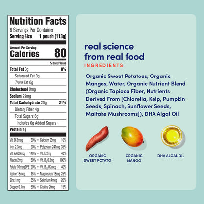 Cerebelly Organic Baby Food Pouches Variety Pack – Organic Veggie Purees for Toddlers | No Added Sugar, Fiber, Non-GMO | Blended Toddler Pouches | 4 Ounce BPA-Free Pouch | 4 Flavors | 8 Count