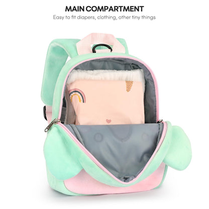 mibasies Toddler Backpacks for Girls 2-4: Plush Backpack -3D Animal Cartoon Mini Travel Bag -10 inch Toddler Backpack Leash