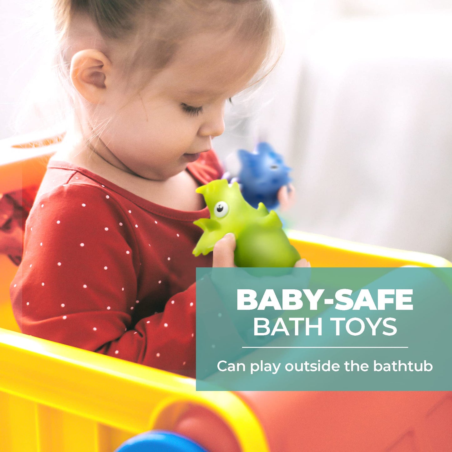 Hely Cancy Infant Bath Toys for 18 Months - No Hole Animal Bathtub Toys, Baby Bath Tub Toys