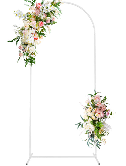 Wokceer 7.2 FT Wedding Arch Backdrop Stand, Gold Metal Arch Backdrop Stand for Wedding Ceremony Birthday Party Bridal Baby Shower Photo Booth Garden Floral Balloon Arches Decoration