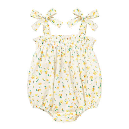 Baby Girl Summer Clothes Newborn Girl Outfits Cute Strap Baby Girl Romper Jumpsuit Infant Floral One Piece Bodysuit