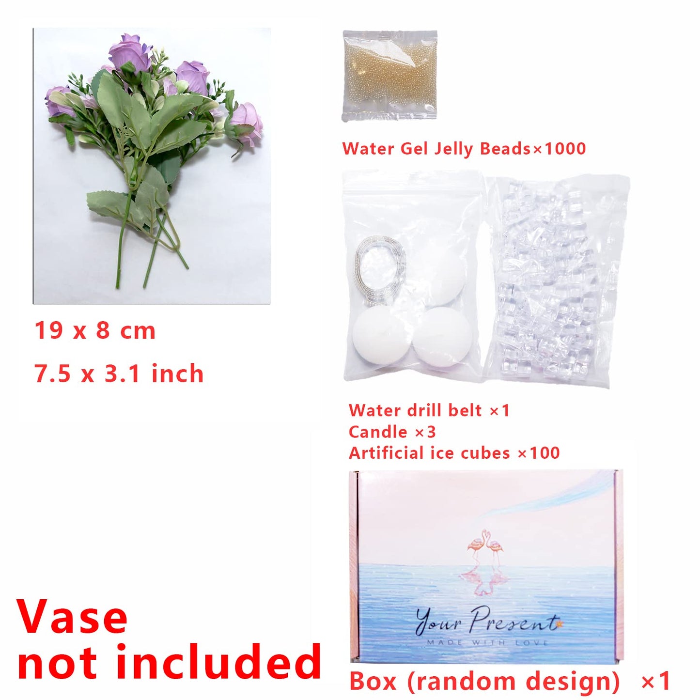 Artificial Phalaenopsis with Candles Diamond Lace Nearly Natural Orchid for Table Centerpiece Wedding Party Home Bar Restaurant Festival Decoration Pink Suit