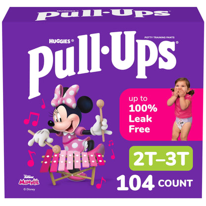 Pull-Ups Girls' Potty Training Pants, Size 4T-5T Training Underwear (38-50 lbs), 56 Count