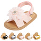 CoKate Baby Girls Sandals Ruffle Bowknot Premium Soft Sole Anti-Slip Open Toe Breathable Summer Outdoor First Walker Shoes Baby Sandals 0-3 months girls