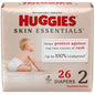 Huggies Size 2 Diapers, Skin Essentials Baby Diapers, Size 2 (12-18 lbs), 74 Count, Packaging May Vary