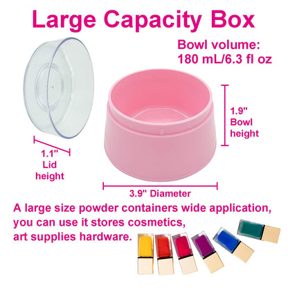 BPA Free Baby Powder Puff Box, Large 2.8" Fluffy Body After-Bath Powder Case, Baby Care Face/Body Villus Powder Puff Container, Makeup Cosmetic Talcum Powder Container with Hand Holder (Pink)